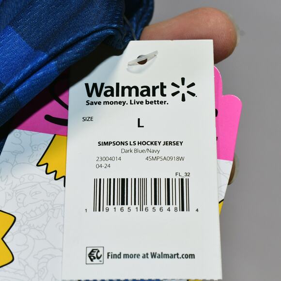 The Simpsons Hockey Jersey NWT Long Sleeve Men's Graphic - Picture 5 of 6